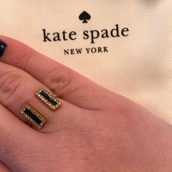 kate spade Jewelry - Kate Spade Gold/Black ring